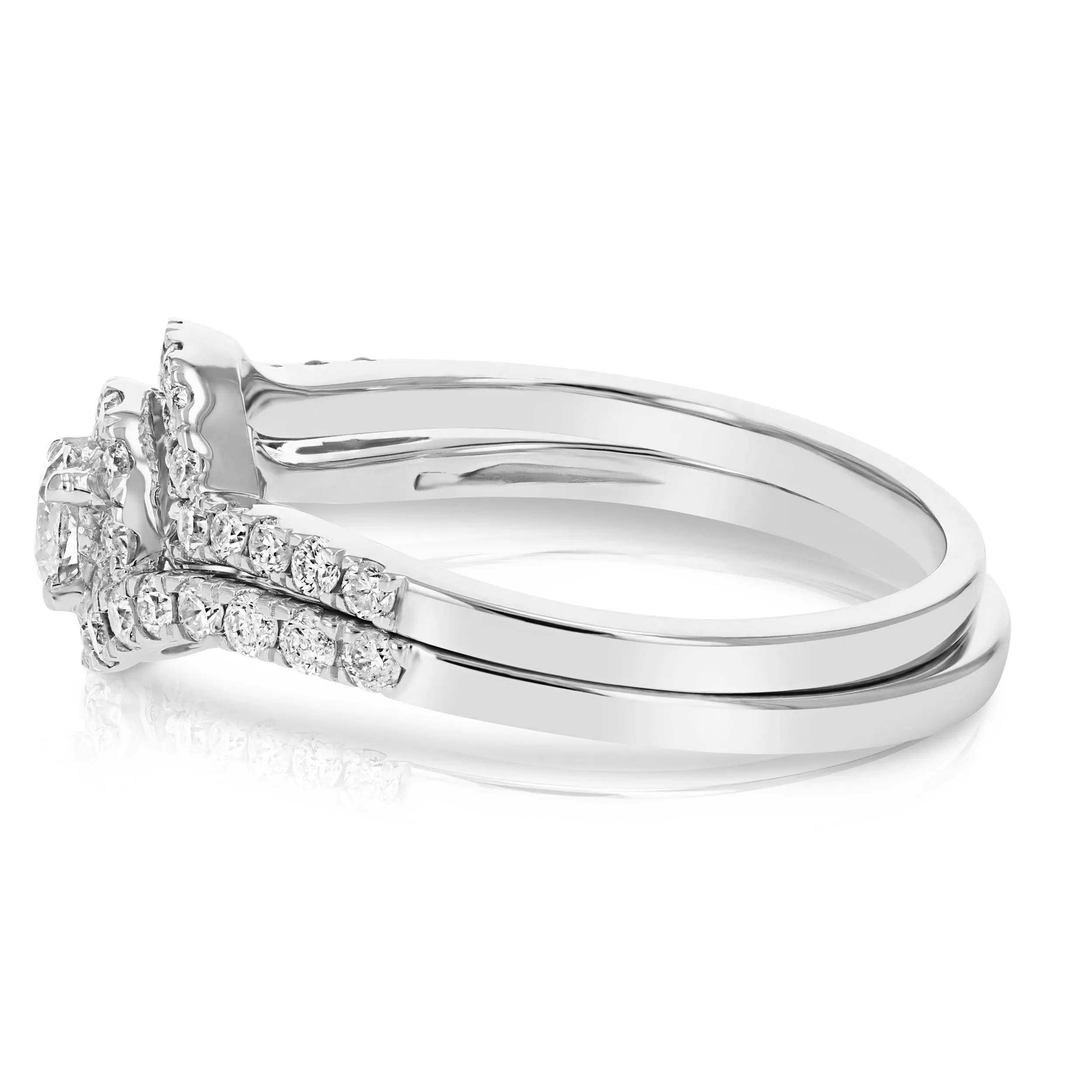 0.75 cttw Diamond Wedding Ring in 14K White Gold