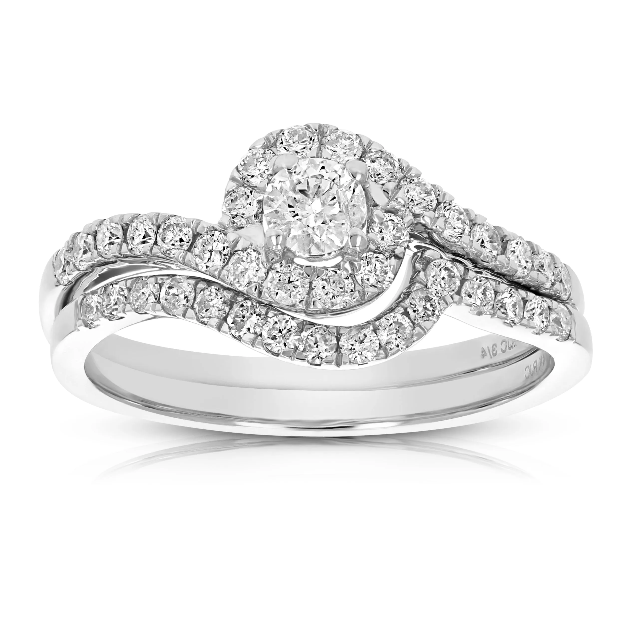 0.75 cttw Diamond Wedding Ring in 14K White Gold