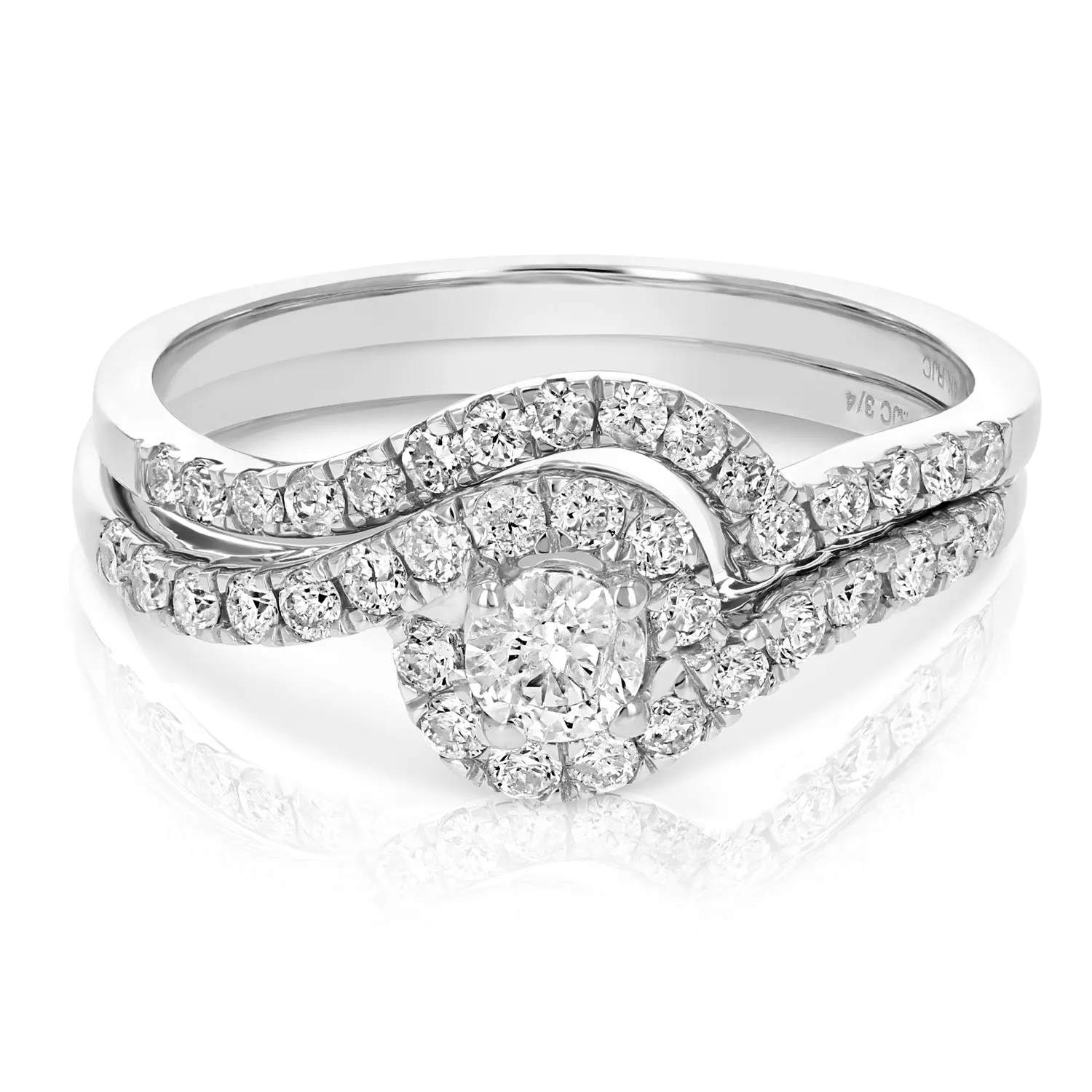 0.75 cttw Diamond Wedding Ring in 14K White Gold