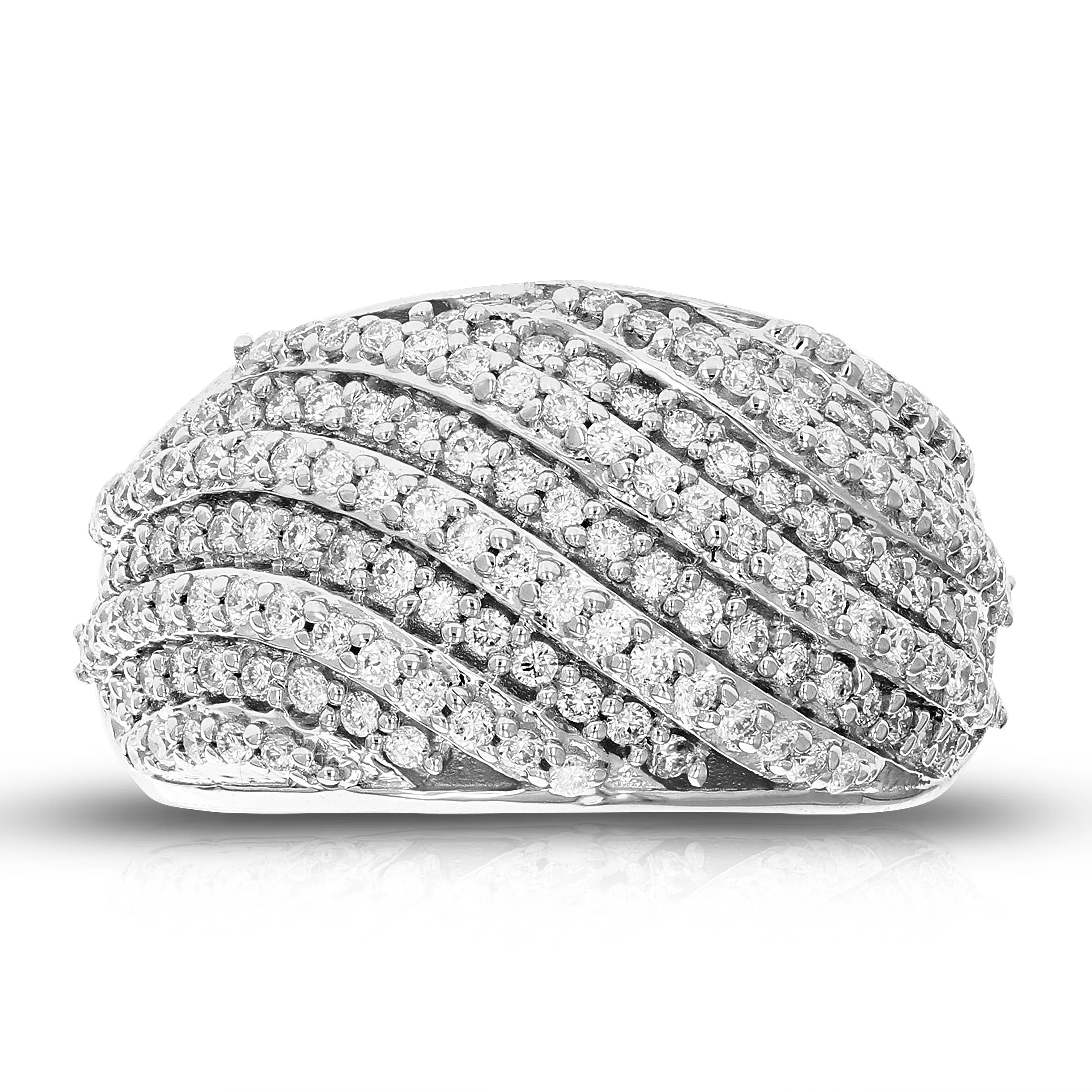 1 cttw Multi Twist Lab Grown Diamond Wedding Band Sterling Silver