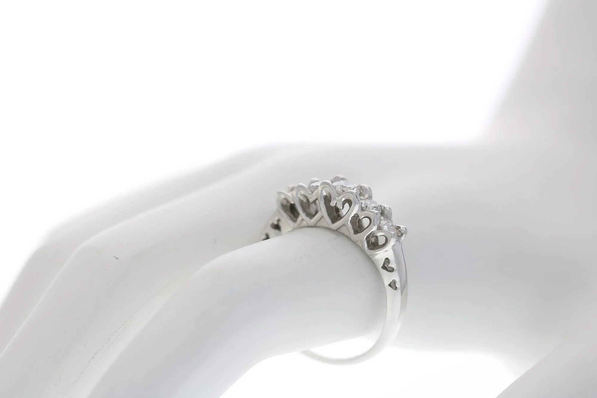 1/2 cttw Five Stone Diamond Engagement Ring in 10K White Gold