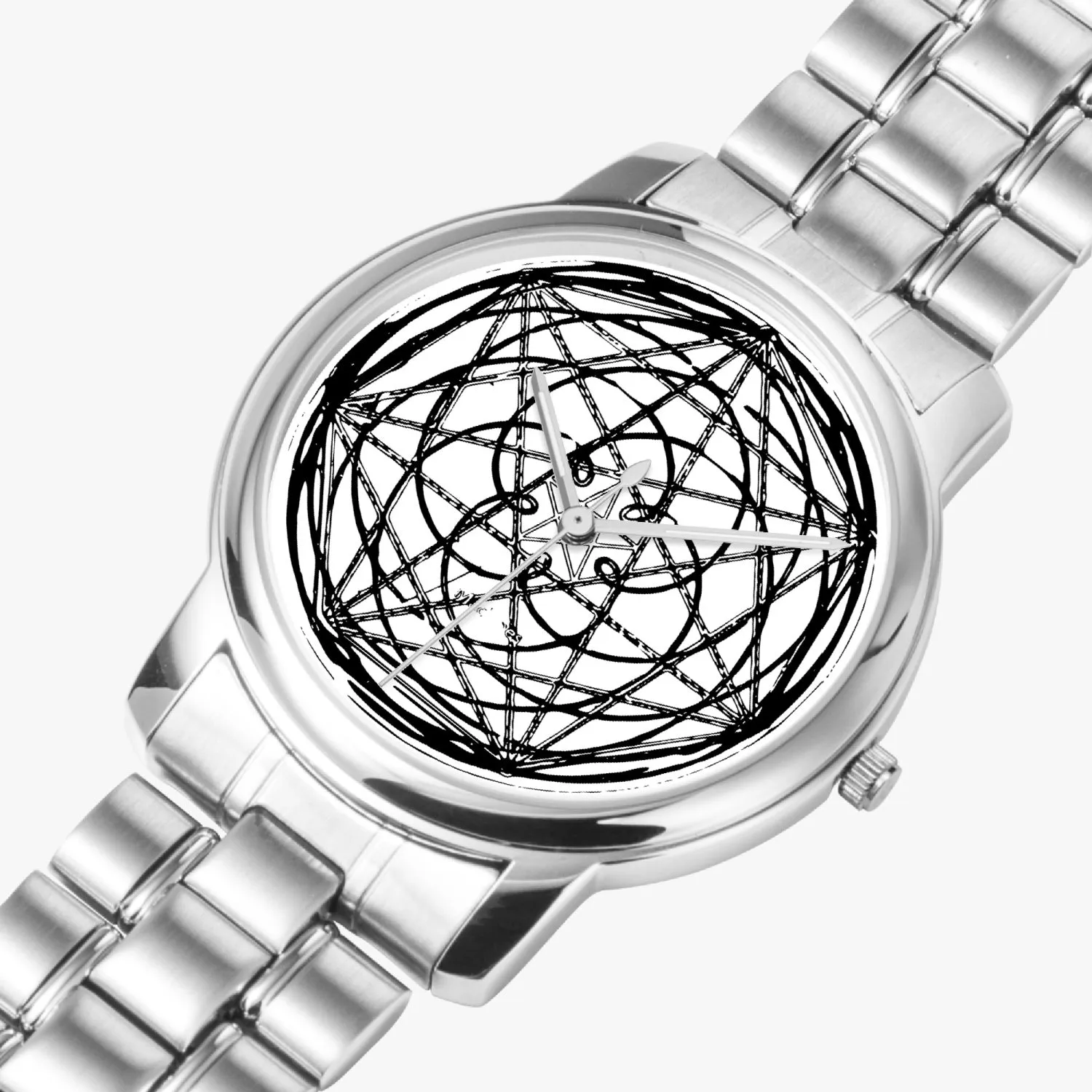 153. Folding Clasp Type Stainless Steel Quartz Watch Cracks in the real