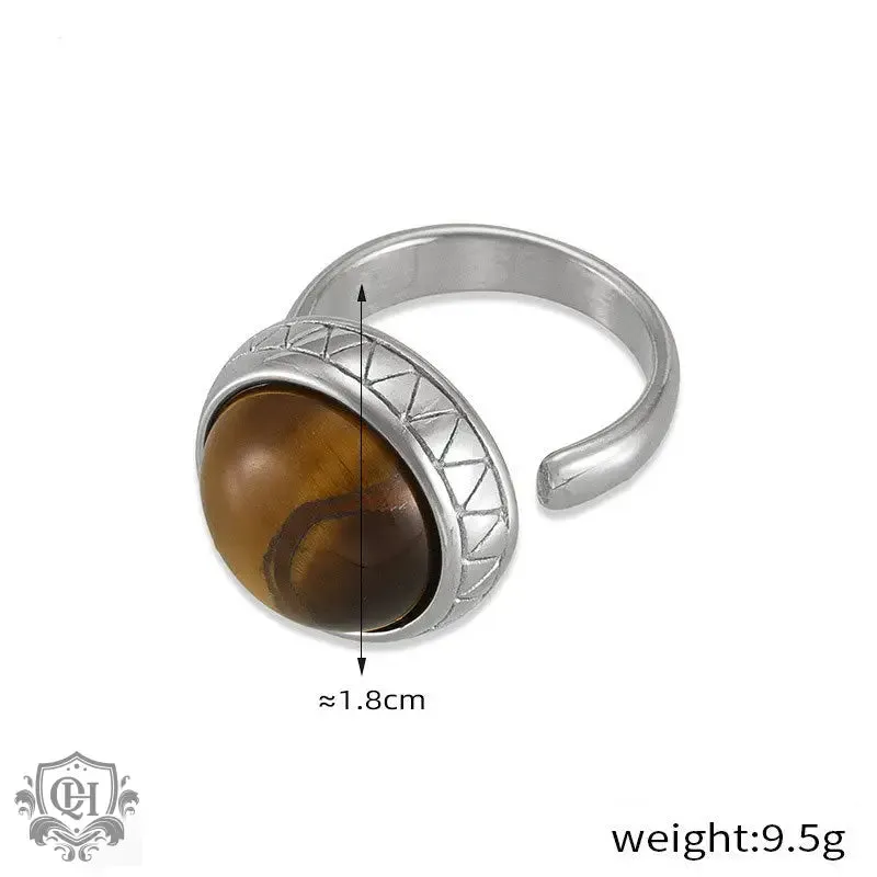 18K gold exquisite noble gemstone design versatile ring