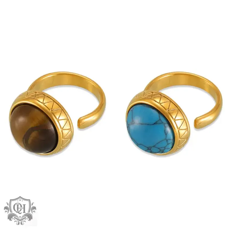 18K gold exquisite noble gemstone design versatile ring
