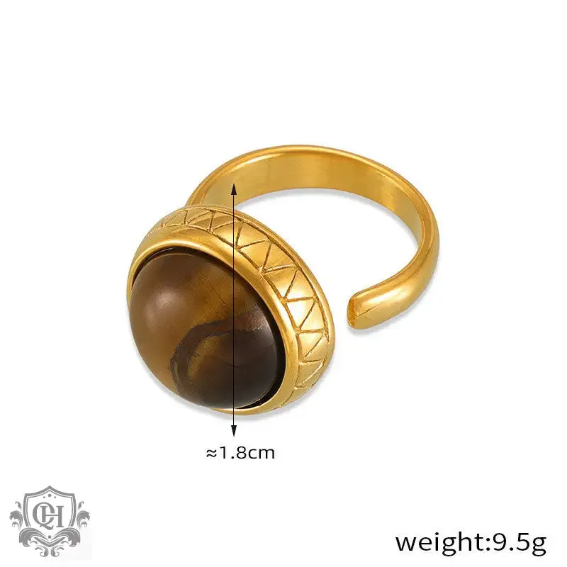 18K gold exquisite noble gemstone design versatile ring