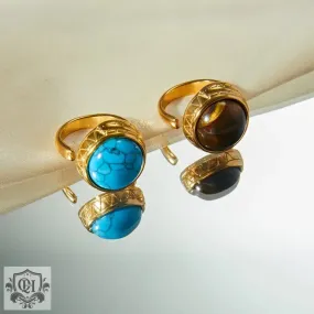 18K gold exquisite noble gemstone design versatile ring