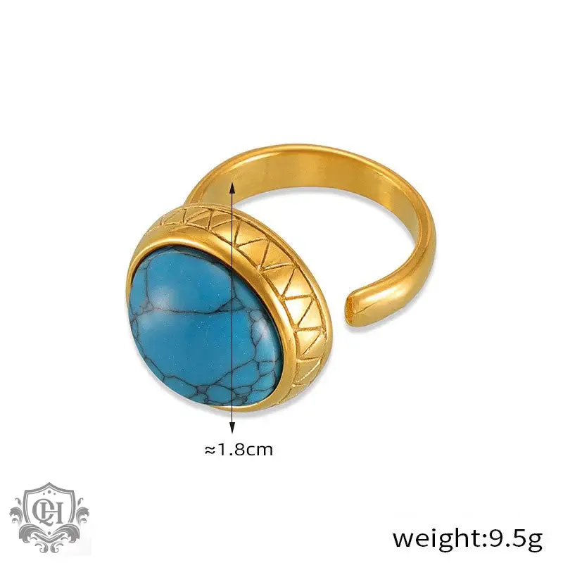 18K gold exquisite noble gemstone design versatile ring