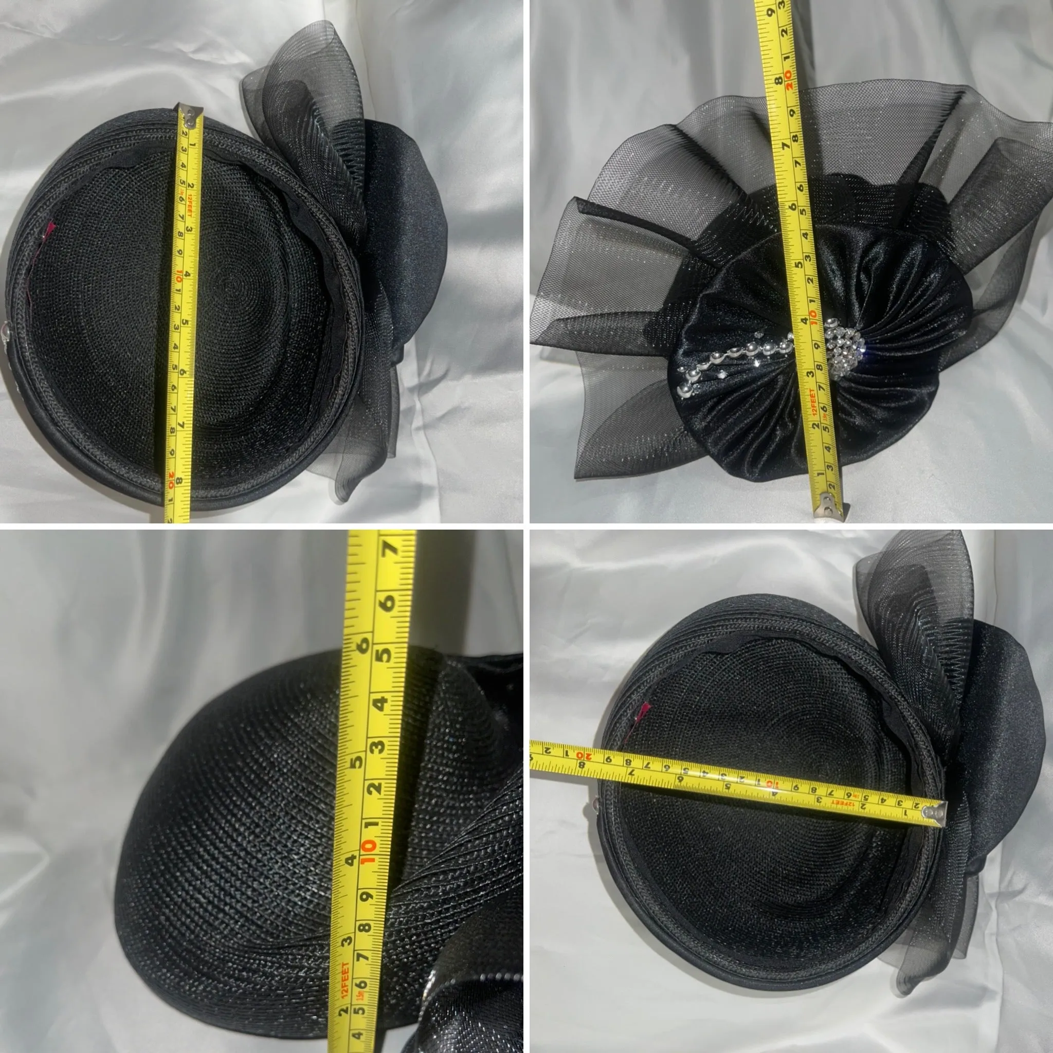 1980’s Embellished with Seedbeads Black Hat Classic Mr. Hi