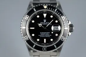 1995 Rolex Submariner 16610 with RSC Papers