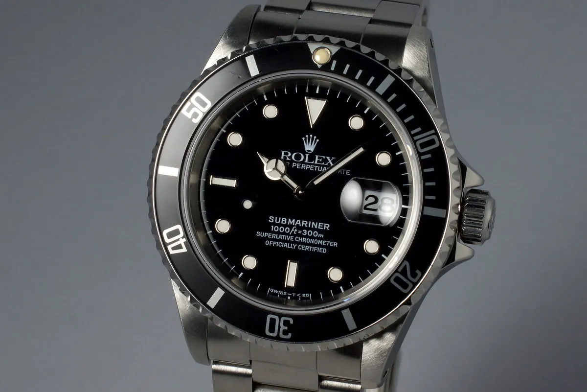 1995 Rolex Submariner 16610 with RSC Papers