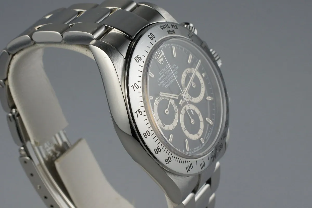 1997 Rolex SS Zenith Daytona 16520 Black Dial