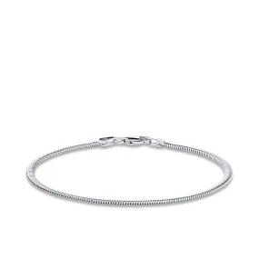 19cm Snake Bracelet in Sterling Silver