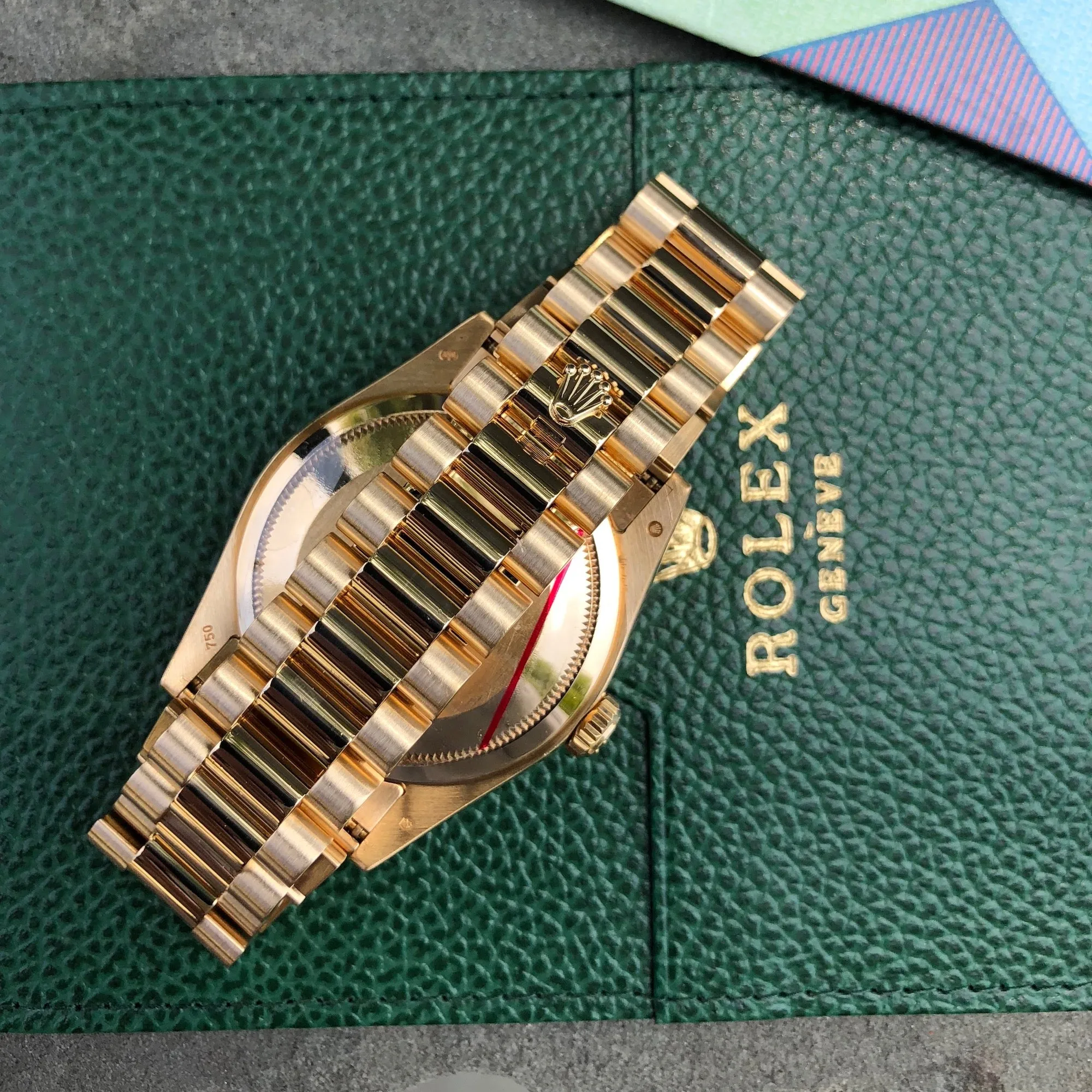 2003 Rolex President 118238 Day Date 18K Yellow Gold White Roman Wristwatch Box Papers