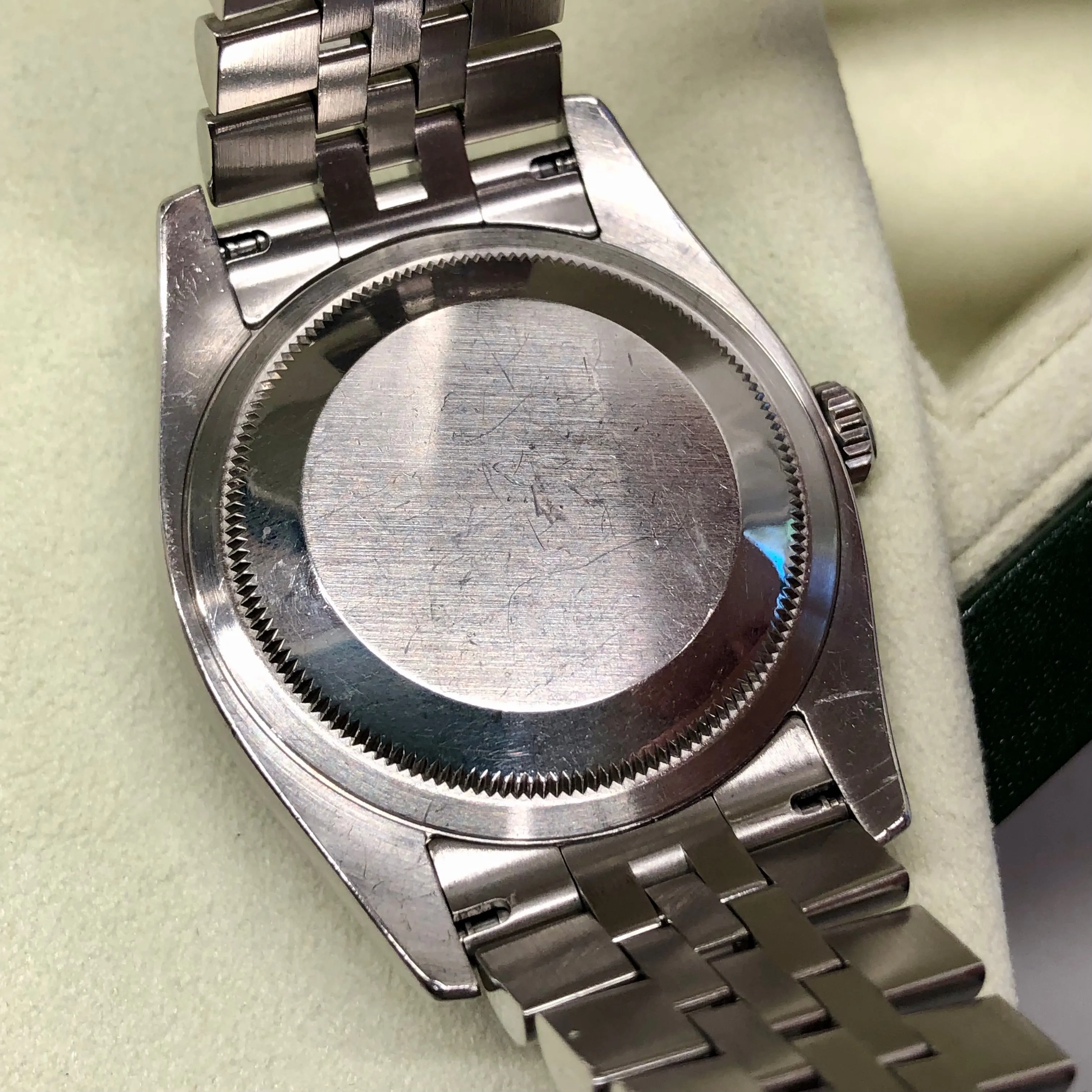 2008 Rolex Datejust 116200 Stainless Steel Silver Dial Hidden Clasp Jubilee Automatic Wristwatch with Box and Papers
