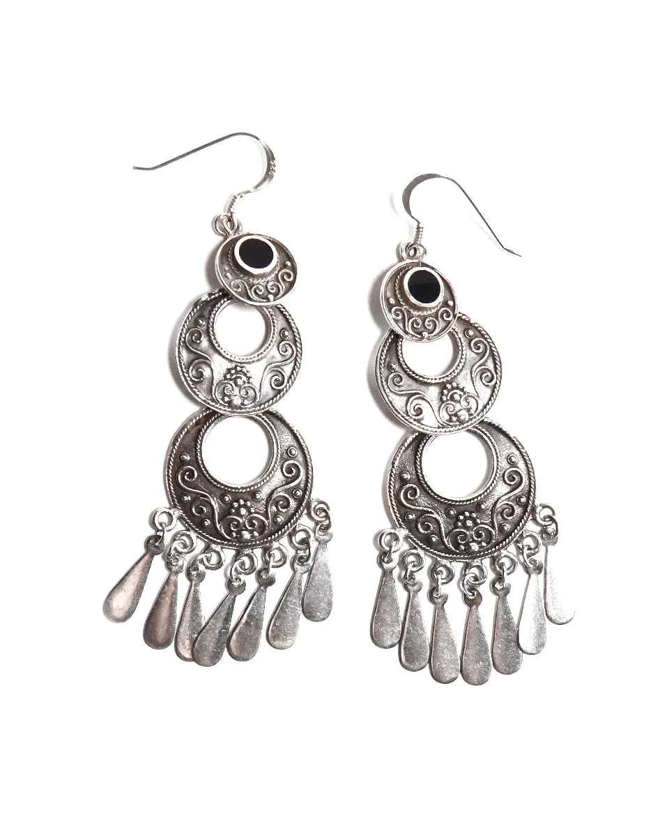 3-Tier Filigree Earrings