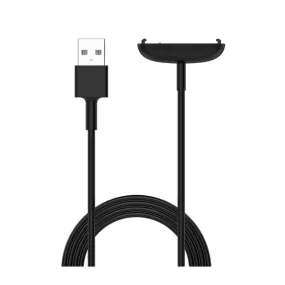 (30cm) USB charging cable docking station for Fitbit Inspire 3 smart watch - black