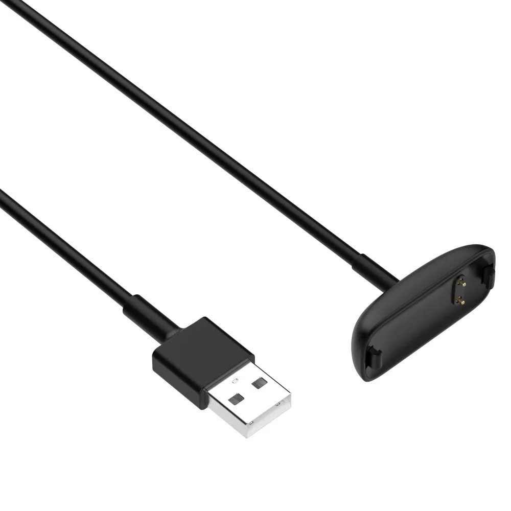 (30cm) USB charging cable docking station for Fitbit Inspire 3 smart watch - black