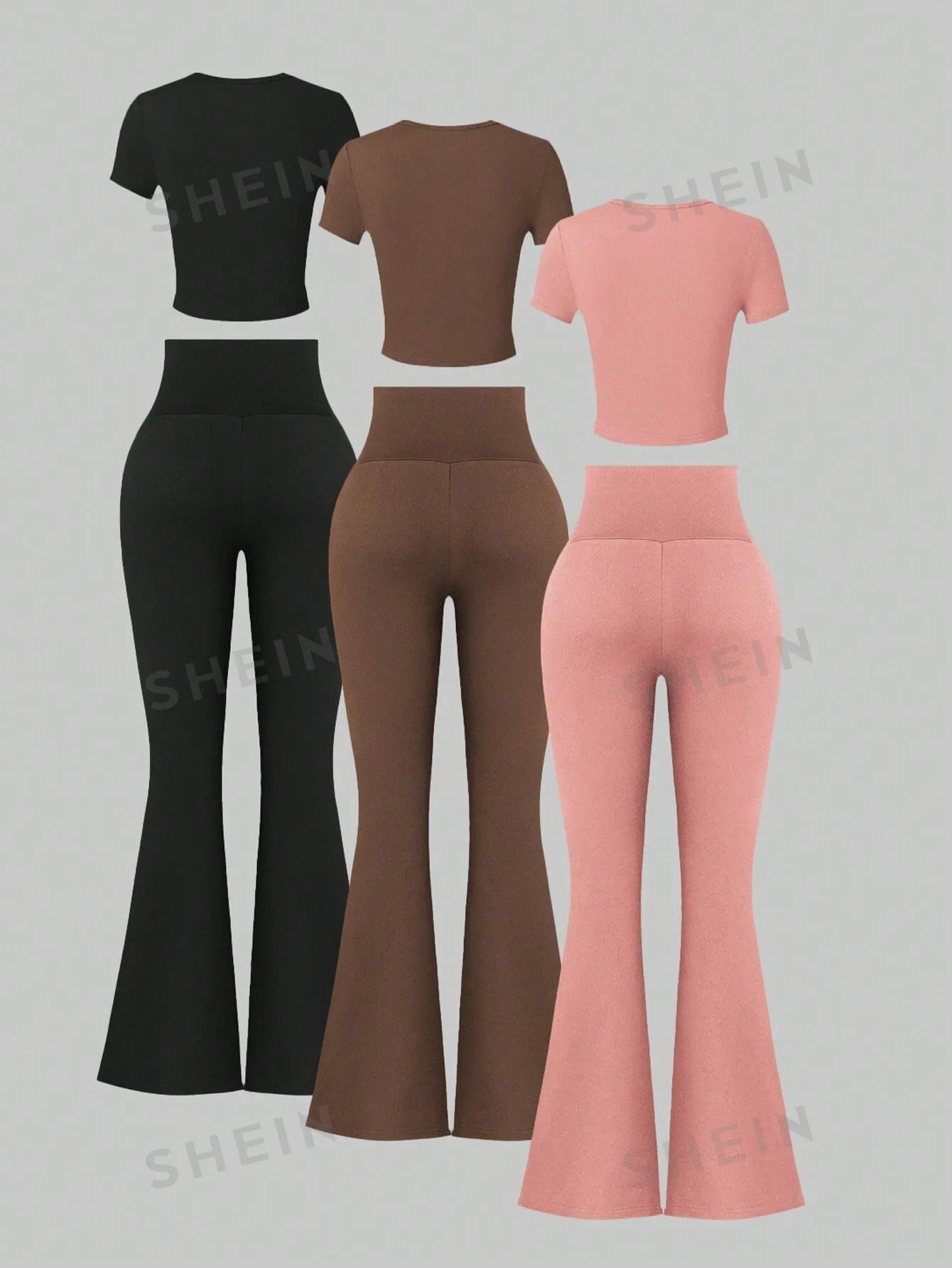 3pcs/Set Round Neck Short Sleeve Set