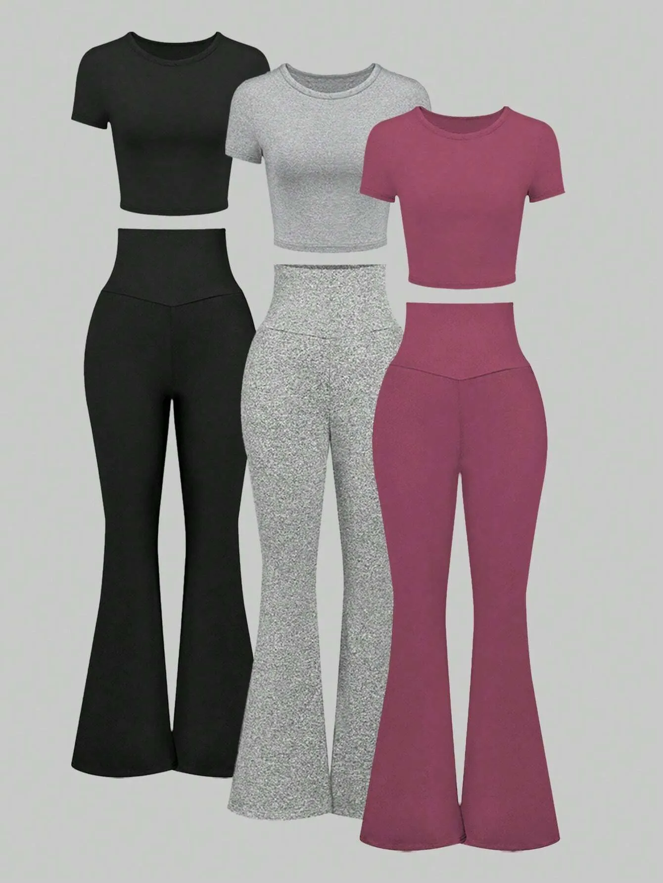 3pcs/Set Round Neck Short Sleeve Set