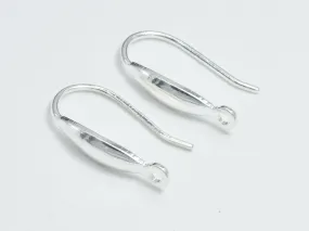 4pcs 925 Sterling Silver Ear Wires, Earring Hook, Fishhook, 10x17mm