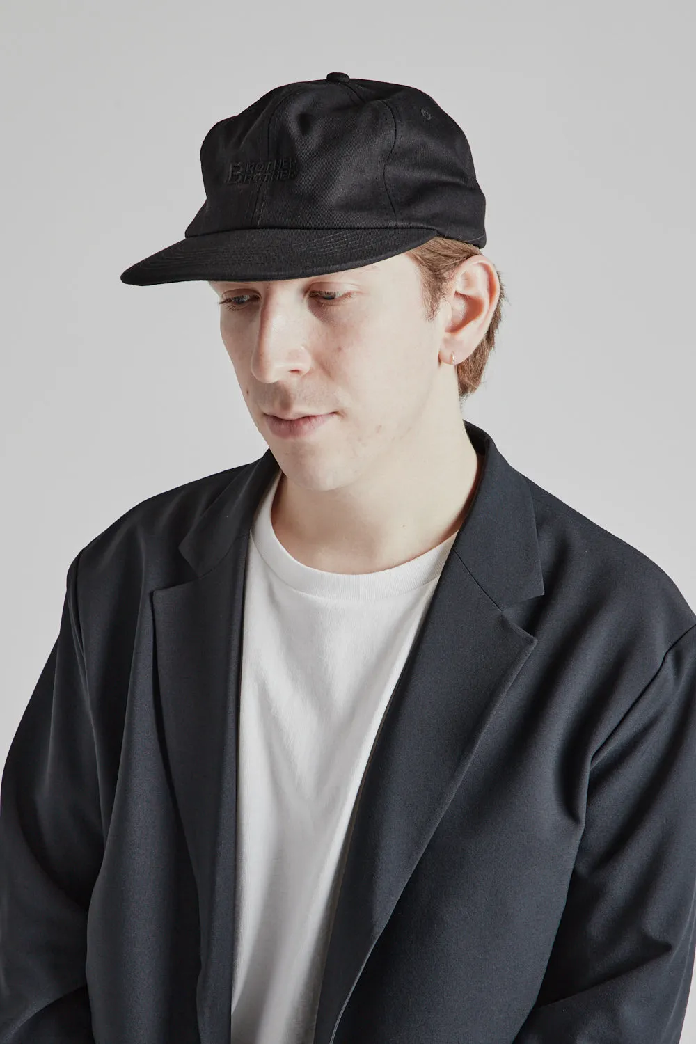 6 Panel Tiny Stack Hat - Black