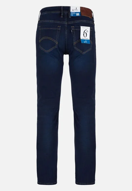 6th Sense Nevada Stretch Straight Cut Jeans - Blue Black