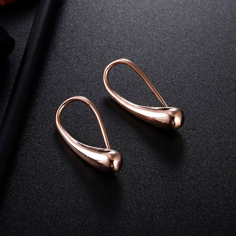 925 Sterling Silver Drop Örhängen – Eleganta Vattendroppsformade Örhängen | Damörhängen för Bröllop & Fest