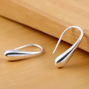 925 Sterling Silver Drop Örhängen – Eleganta Vattendroppsformade Örhängen | Damörhängen för Bröllop & Fest