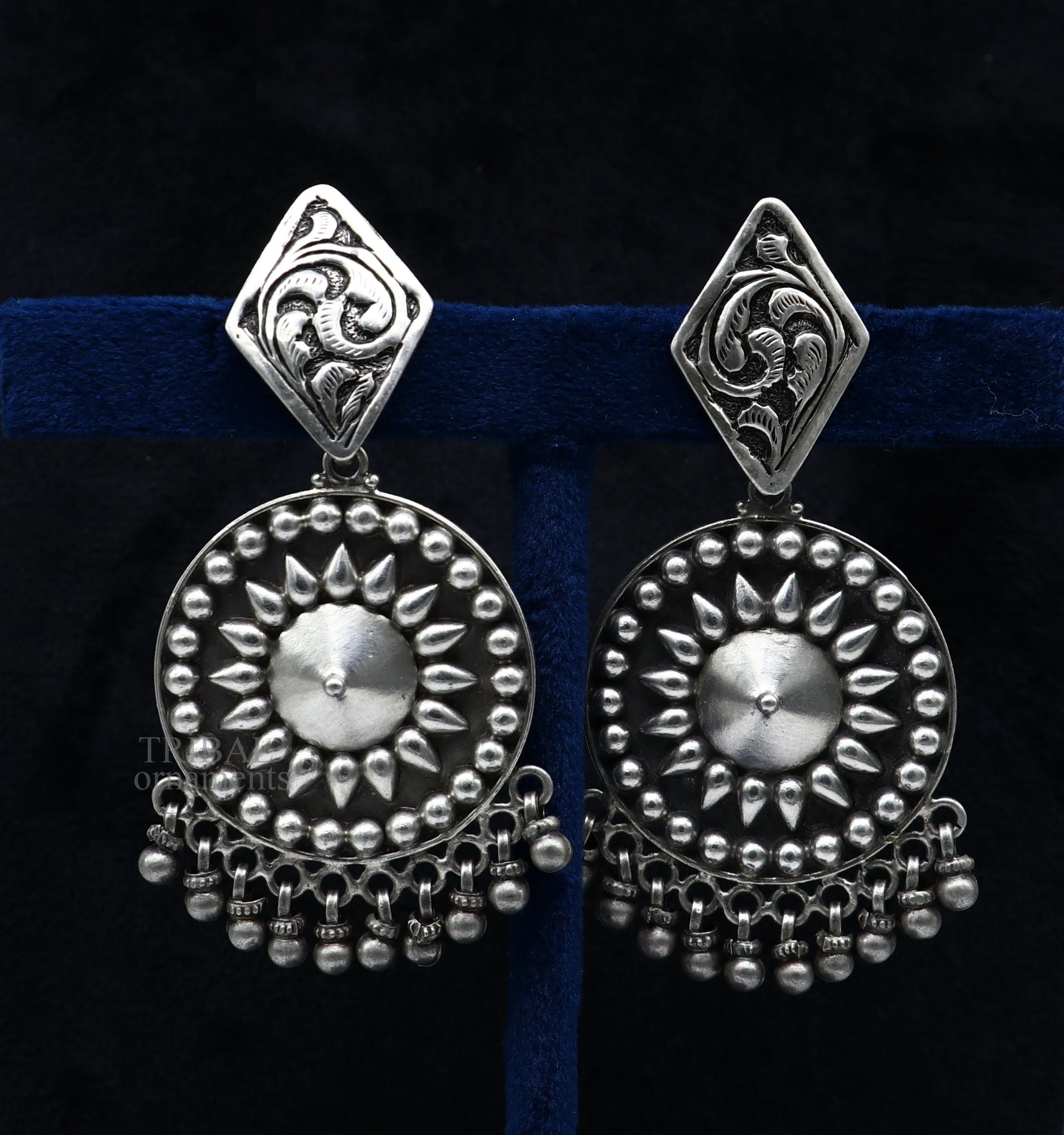 925 Sterling silver handmade flower design stud earrings hanging drops, excellent customized penalized bridesmaid girls jewelry ear1092