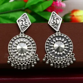 925 Sterling silver handmade flower design stud earrings hanging drops, excellent customized penalized bridesmaid girls jewelry ear1092