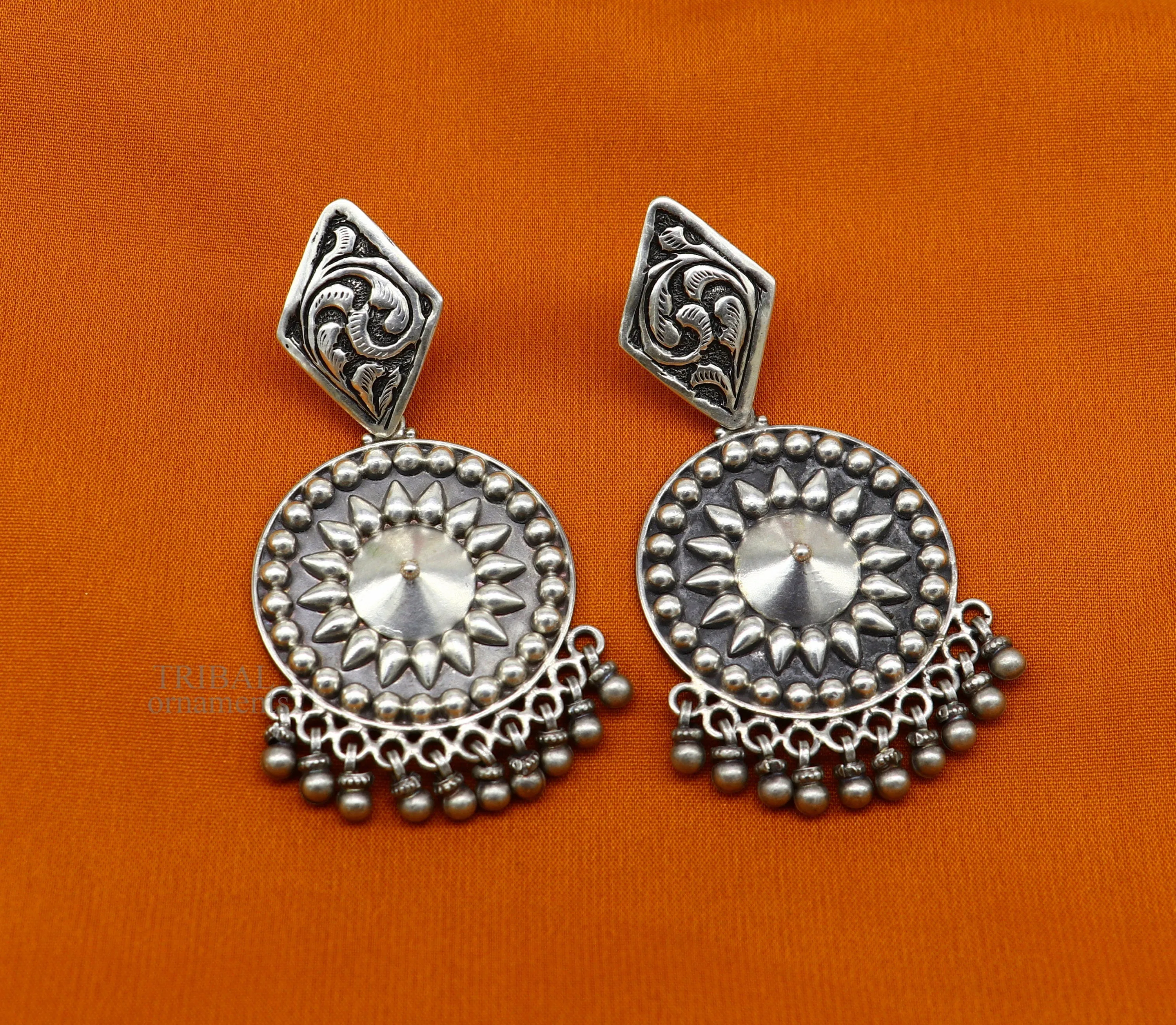 925 Sterling silver handmade flower design stud earrings hanging drops, excellent customized penalized bridesmaid girls jewelry ear1092