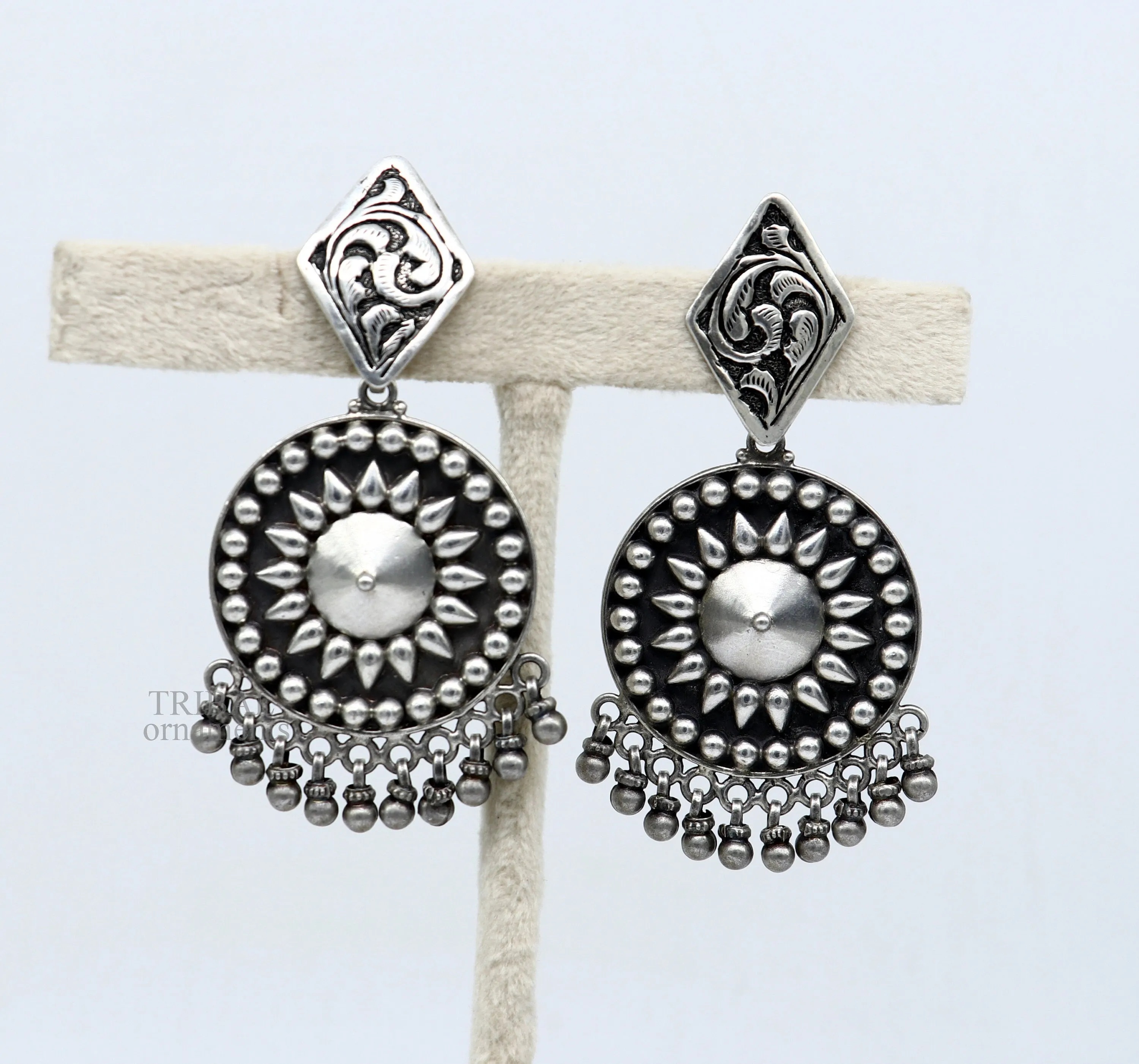 925 Sterling silver handmade flower design stud earrings hanging drops, excellent customized penalized bridesmaid girls jewelry ear1092