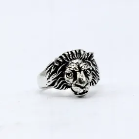 925 sterling silver Handmade lion face ring best men's ring band sr711