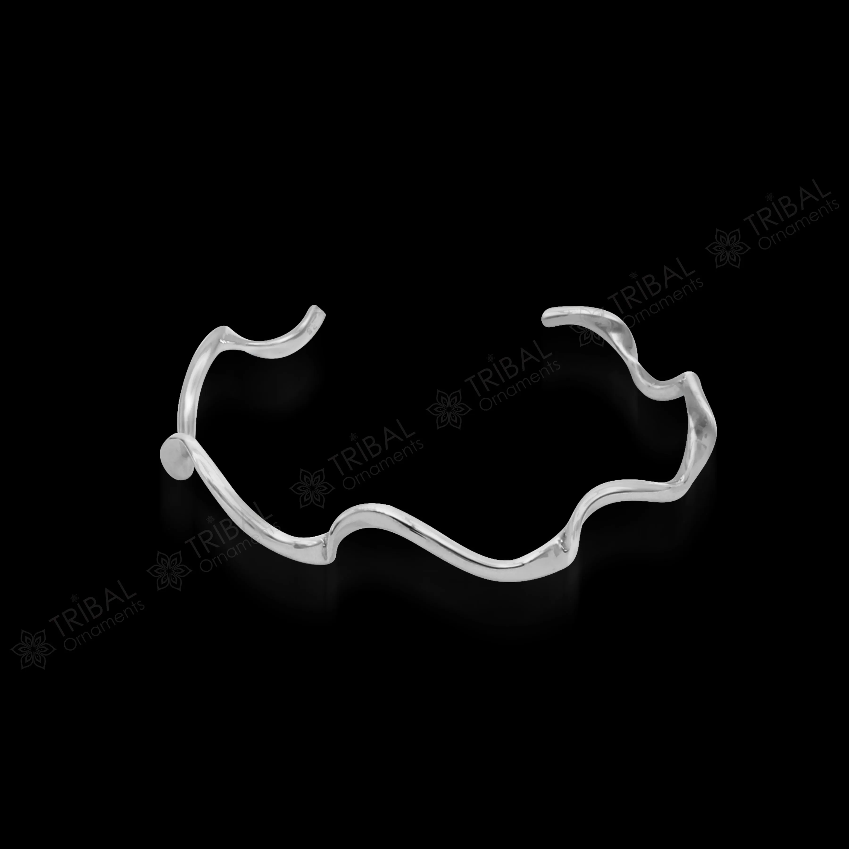925 sterling silver handmade unique design fabulous open face adjustable bangle cuff bracelet kada, excellent gifting jewelry cuff118