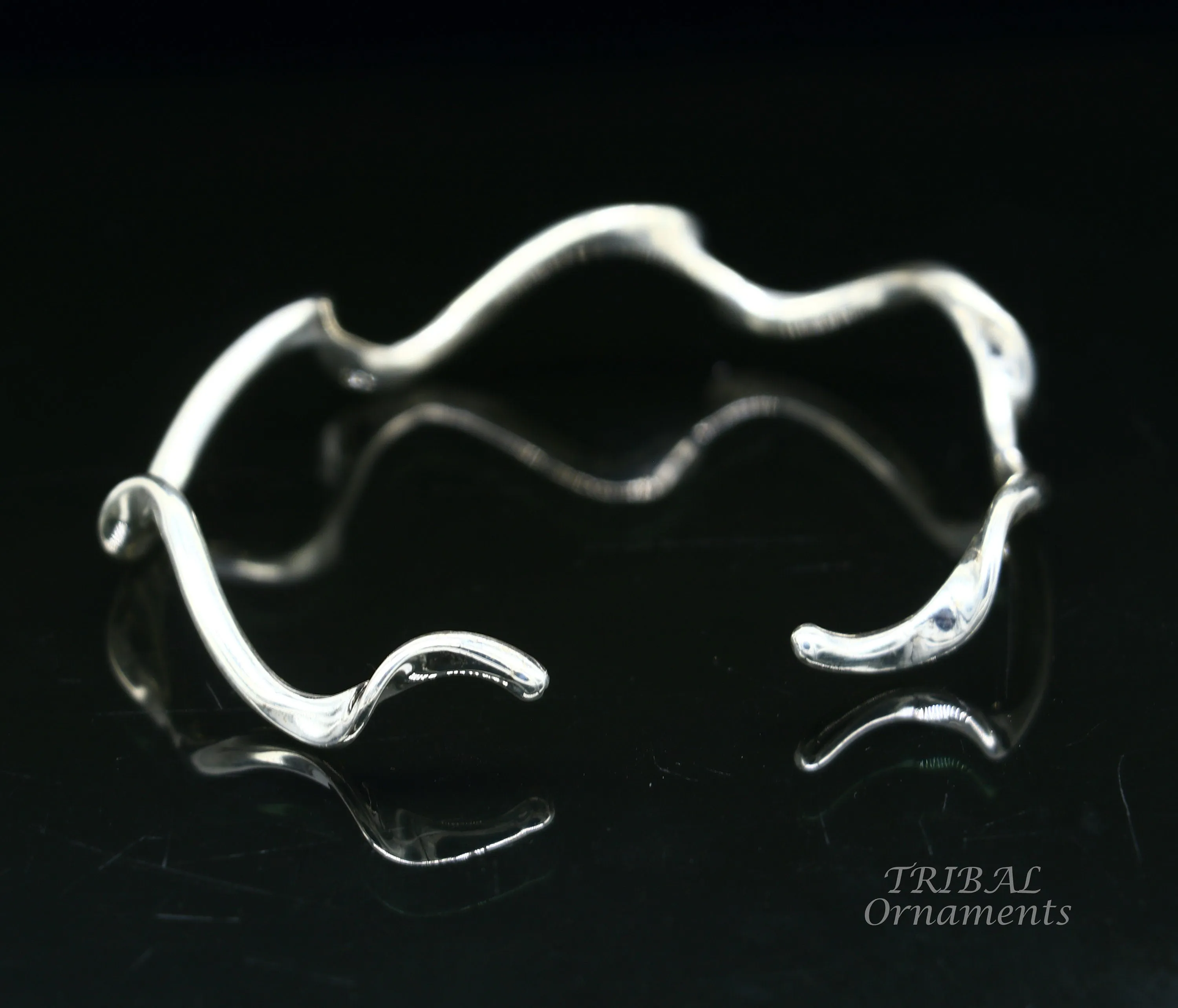 925 sterling silver handmade unique design fabulous open face adjustable bangle cuff bracelet kada, excellent gifting jewelry cuff118