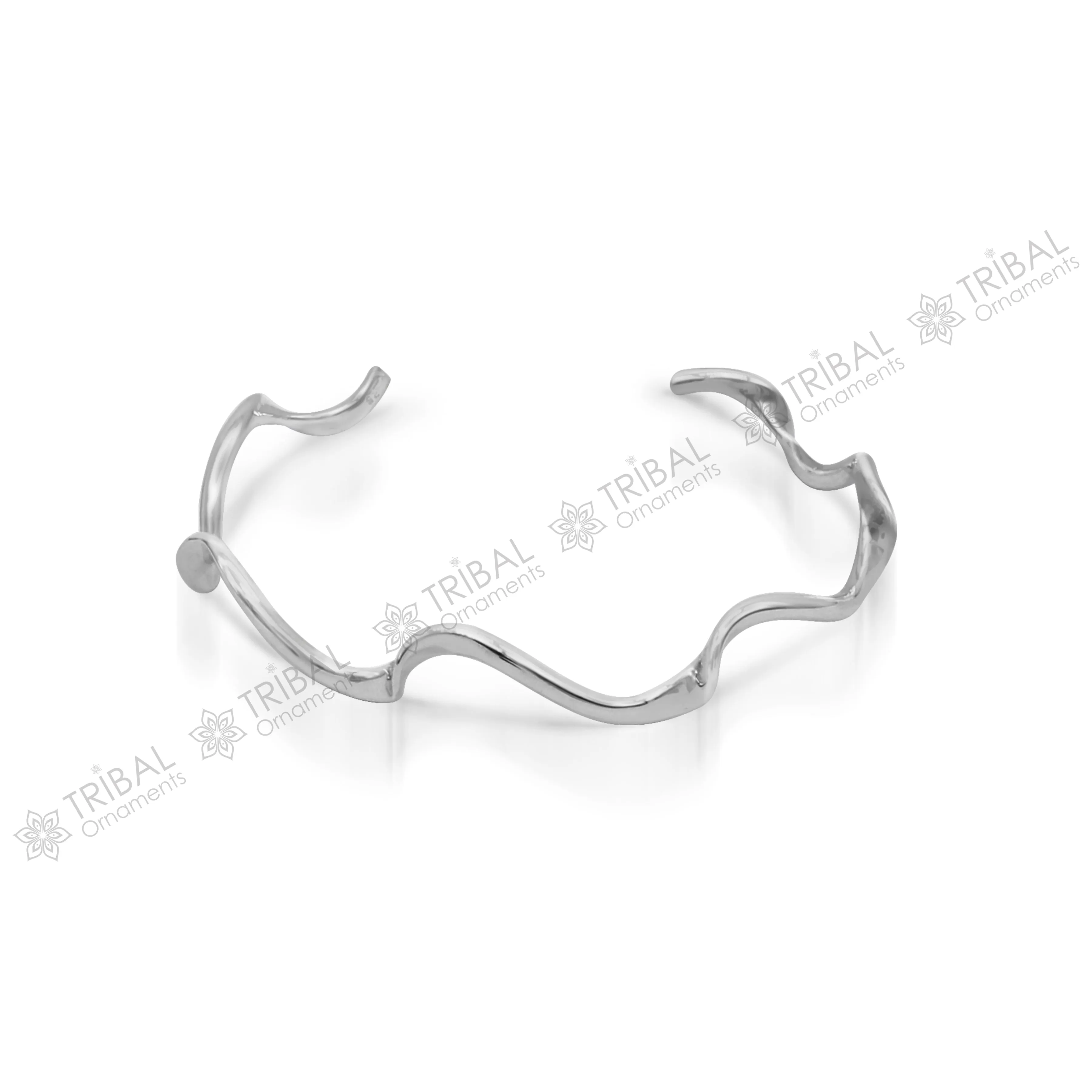 925 sterling silver handmade unique design fabulous open face adjustable bangle cuff bracelet kada, excellent gifting jewelry cuff118