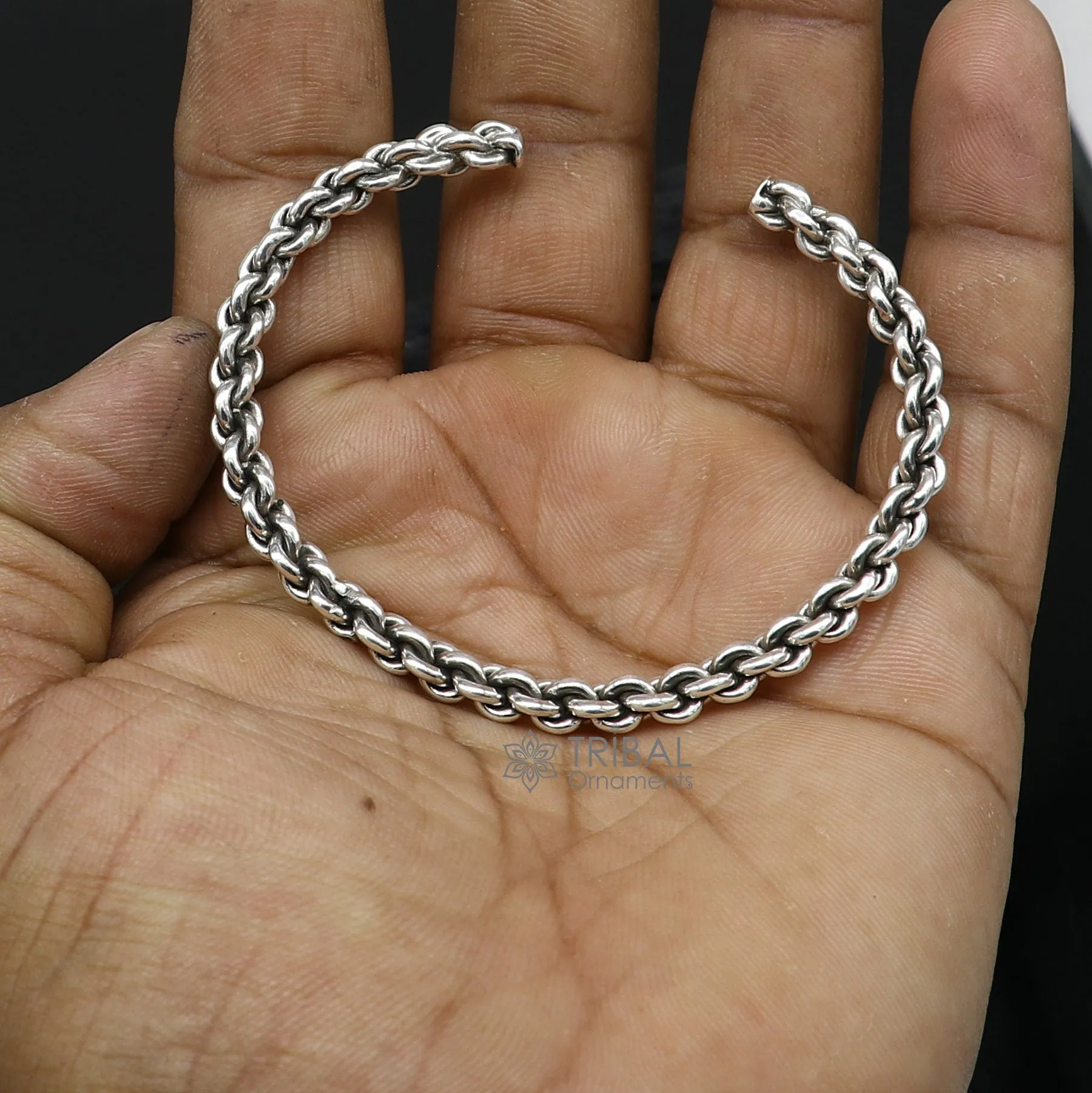 925 sterling silver handmade Unique stylish design fashion kada cuff bracelet, cuff kada unsex gifting jewelry solid silver kada cuff155