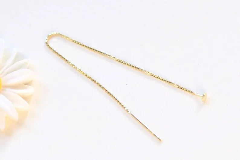 925 Sterling Silver Threader Earring Earwire 90mm