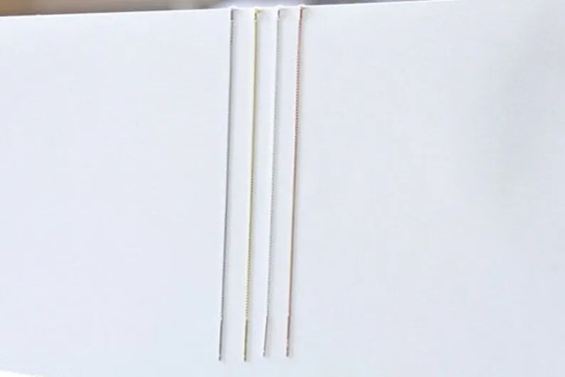 925 Sterling Silver Threader Earring Earwire 90mm