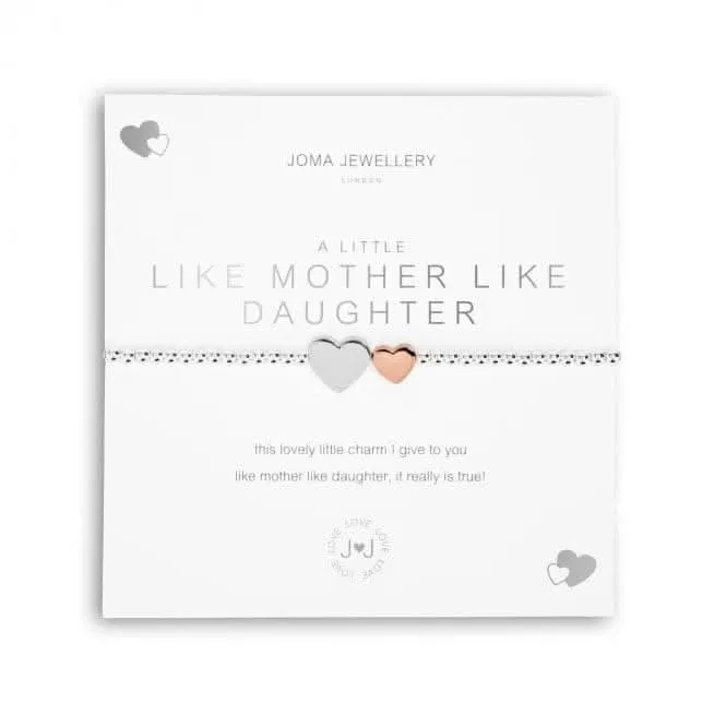 A Little Like Mother Like Daughter Silver 17.5cm Stretch Bracelet 5217