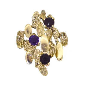 Abstract Amethyst Ring