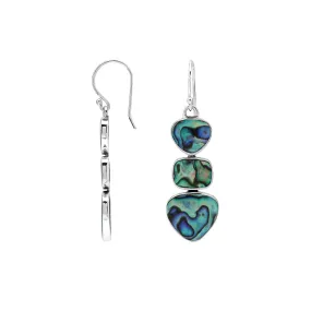 AE-6346-AB Sterling Silver Earring With Abalone Shell