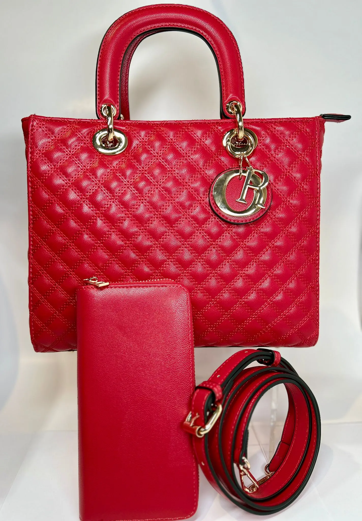 Alina - Red Handbag Set