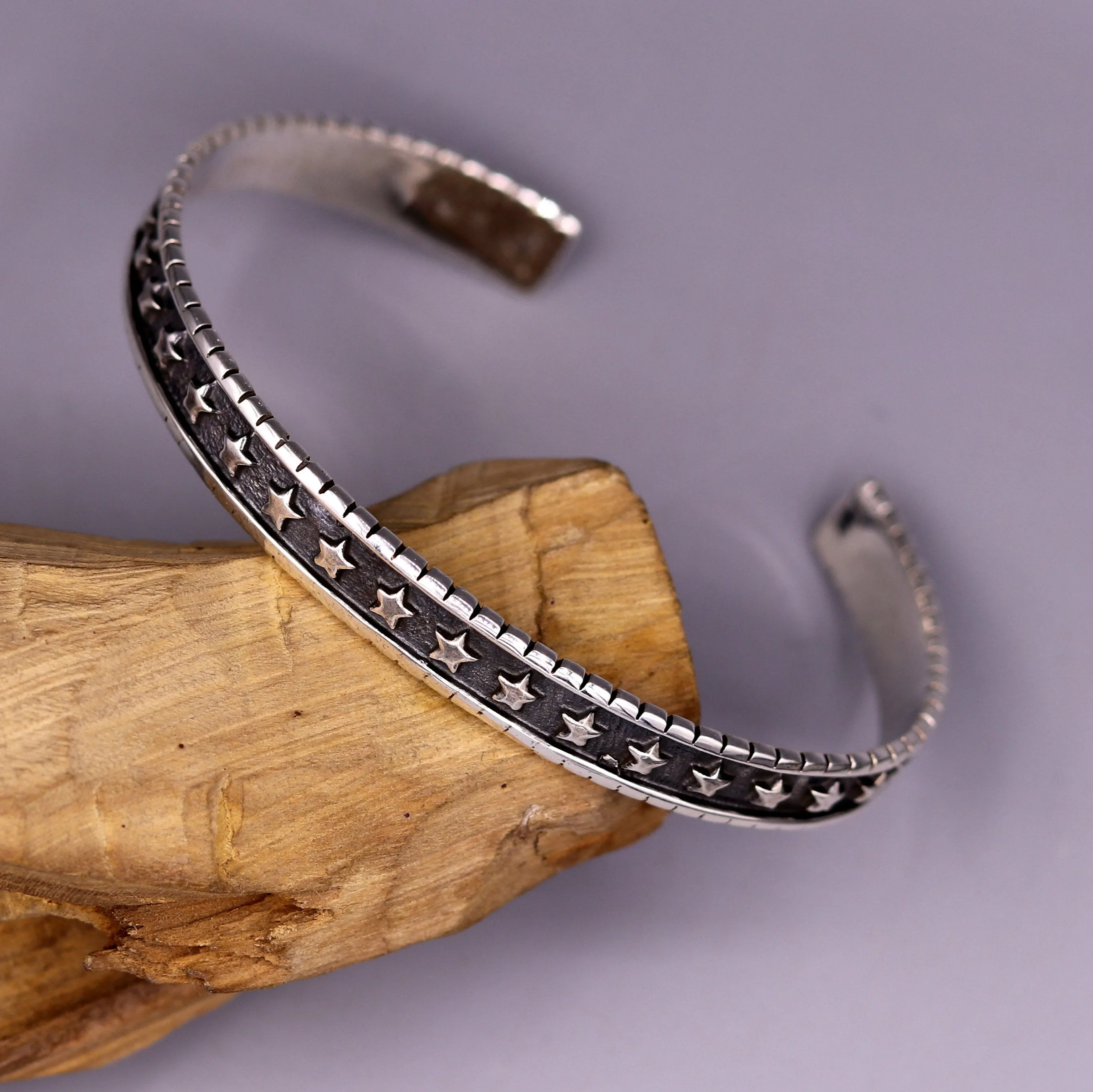 Amazing Vintage antique design 925 sterling silver cuff bangle bracelet adjustable kada unisex personalized gifting jewelry nsk145