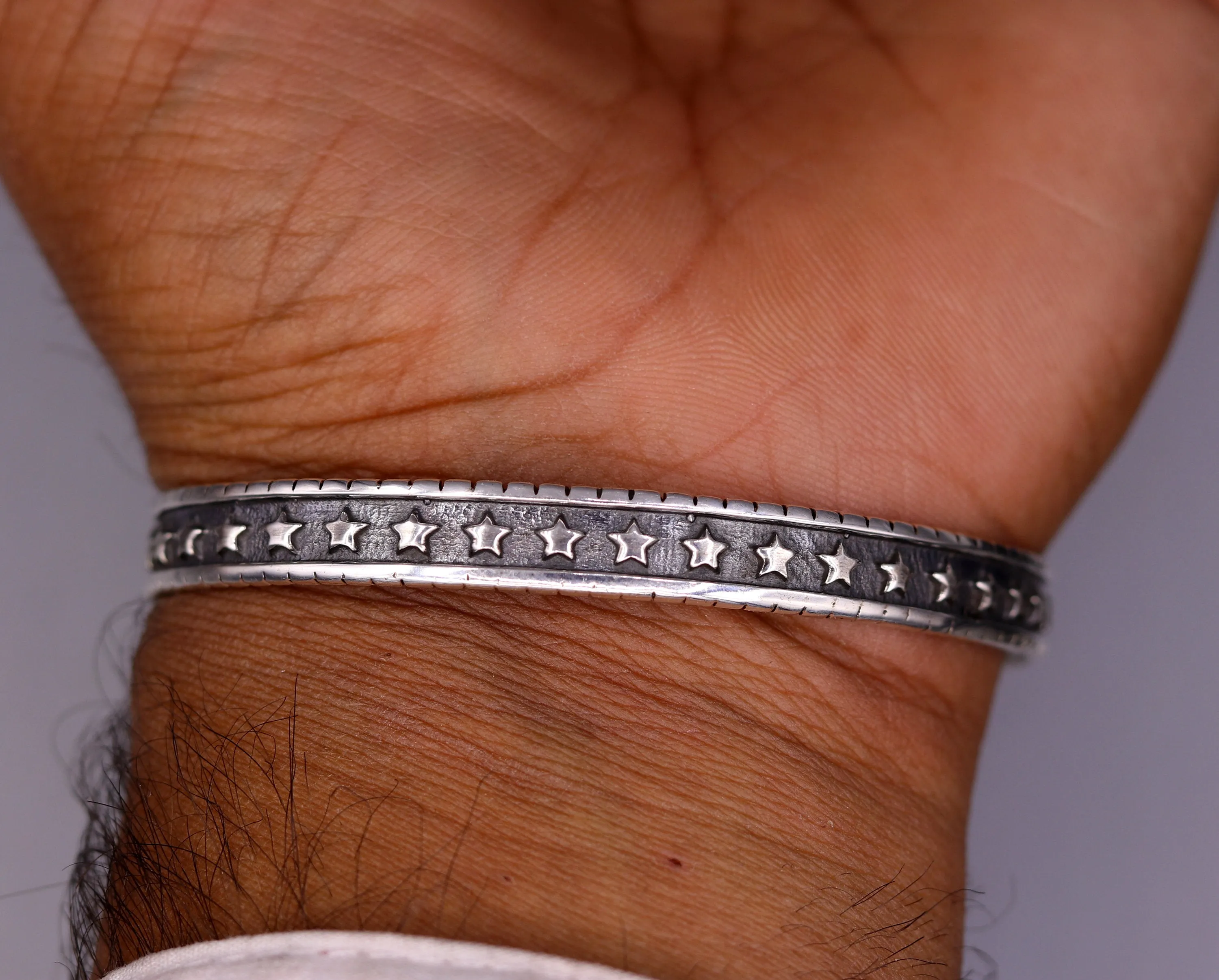 Amazing Vintage antique design 925 sterling silver cuff bangle bracelet adjustable kada unisex personalized gifting jewelry nsk145