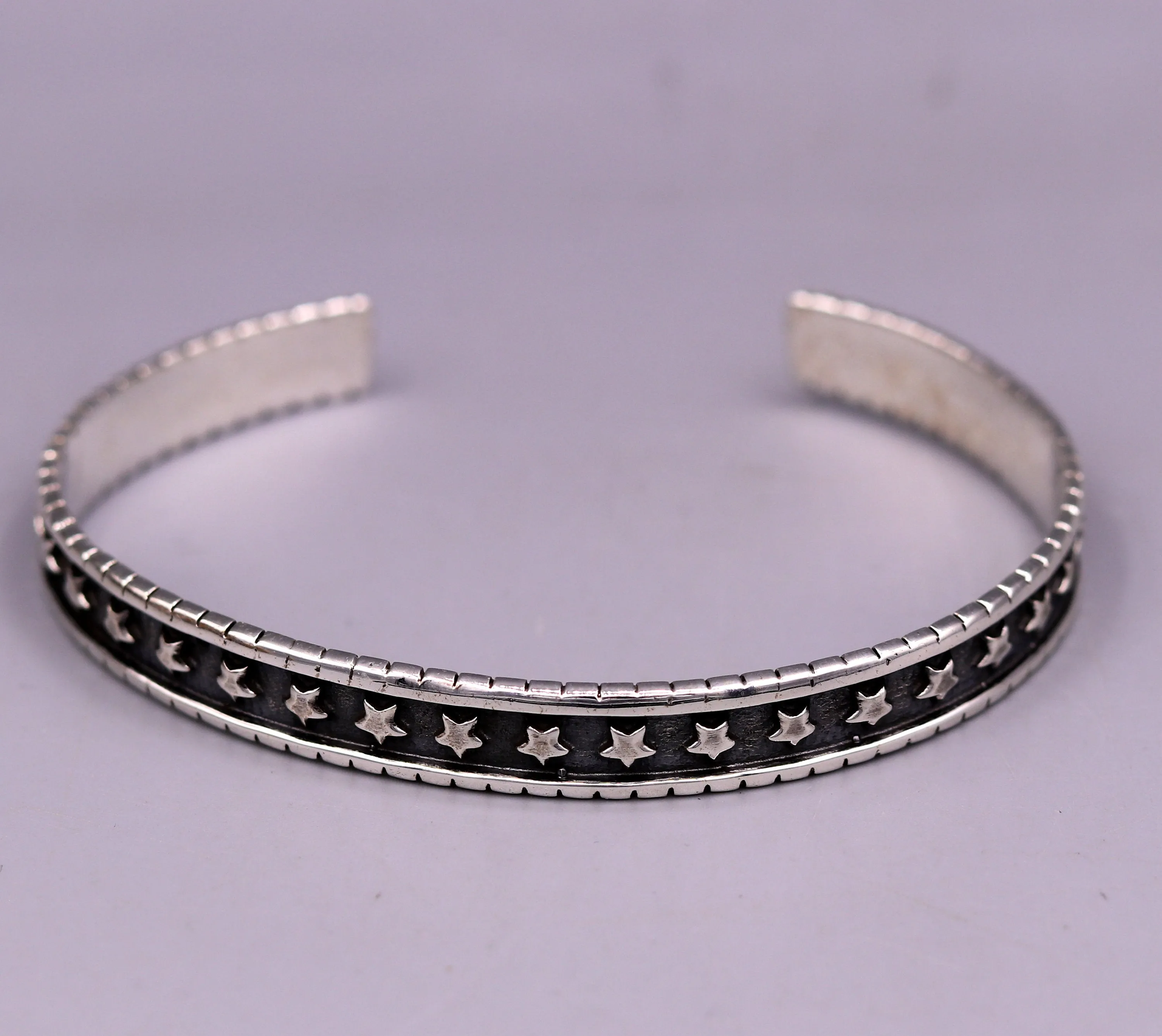 Amazing Vintage antique design 925 sterling silver cuff bangle bracelet adjustable kada unisex personalized gifting jewelry nsk145