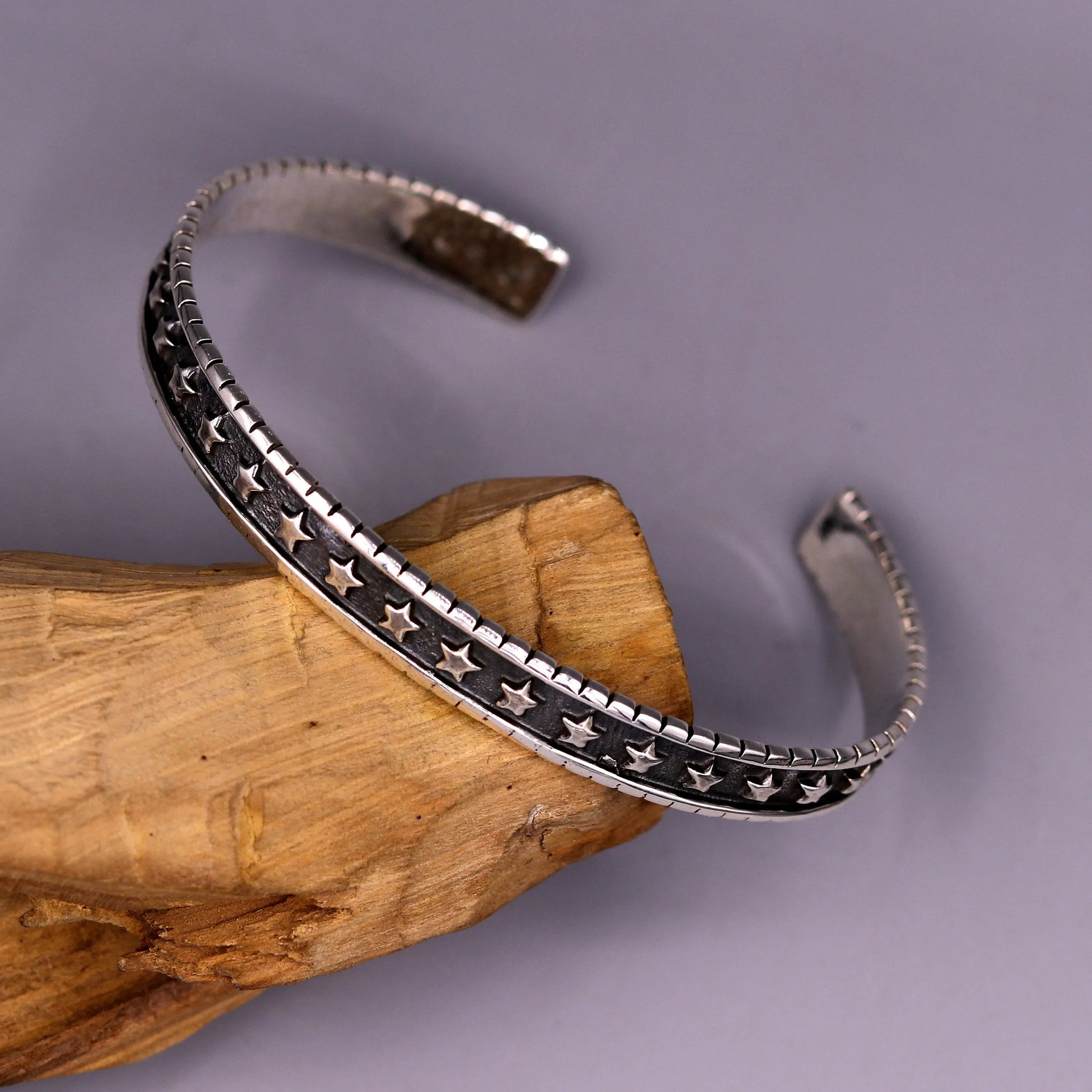 Amazing Vintage antique design 925 sterling silver cuff bangle bracelet adjustable kada unisex personalized gifting jewelry nsk145