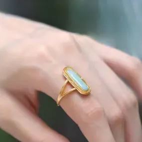 Amazonite Gold Ring