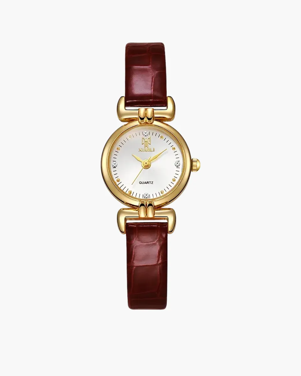 Amélisse – Bordeaux leather – Wristwatch