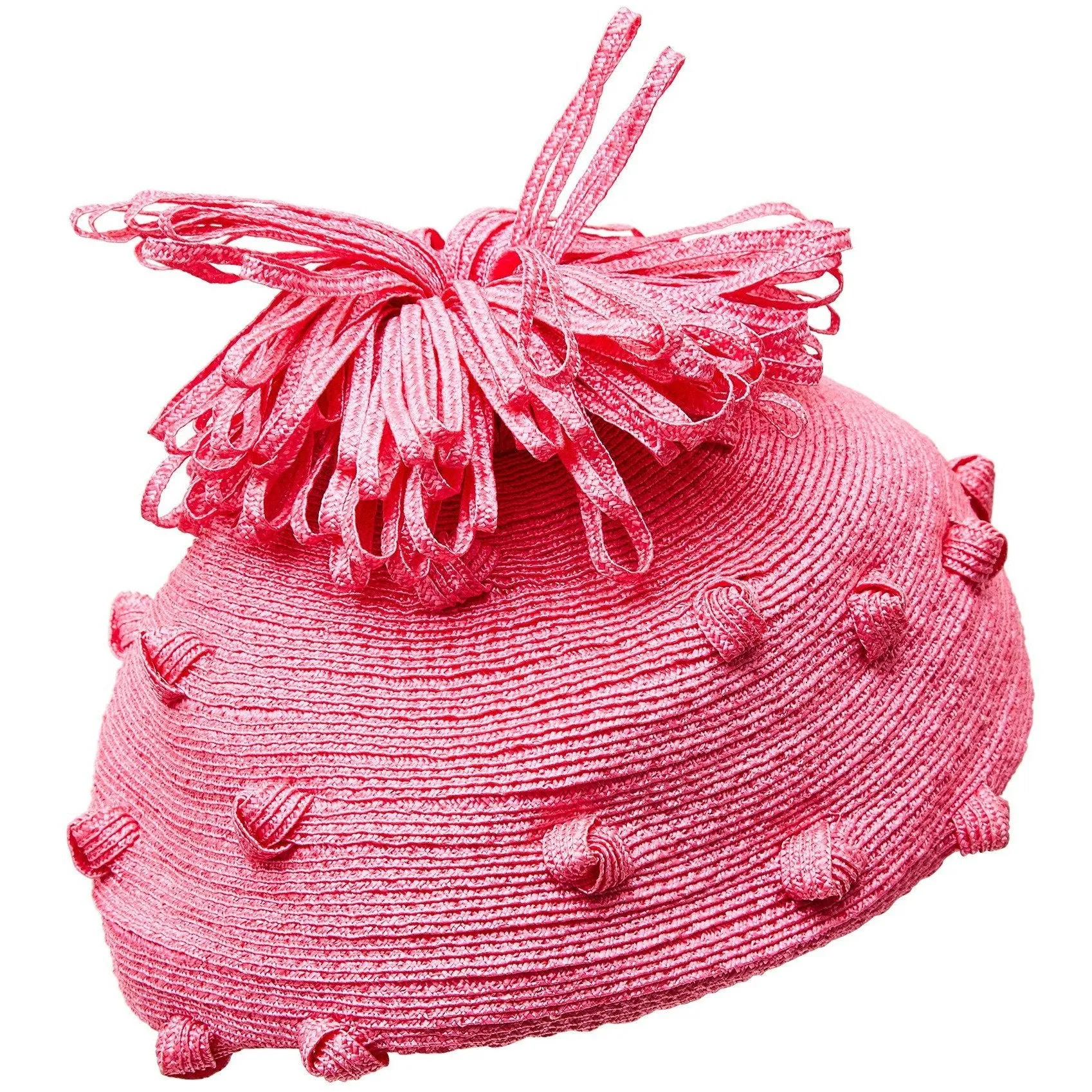 ARCHIVE - 1960s Royal Milliner Simone Mirman Straw Bobble Hat